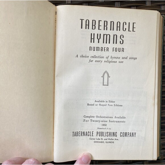 Tabernacle Hymns Number Four 1955 Green Hardcover Hymnal Vintage Book USA - Picture 5 of 11